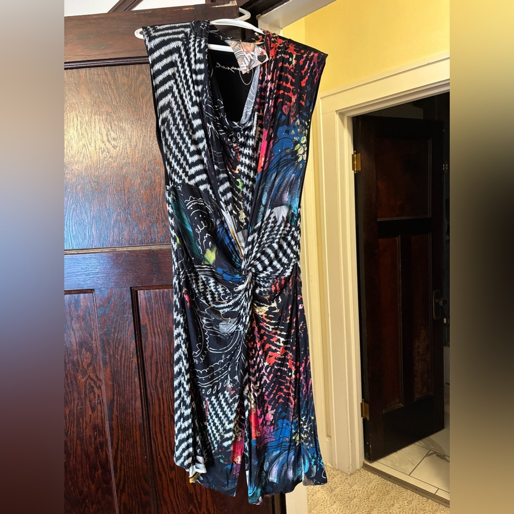 Desigual Multicolor Abstract Print Dress